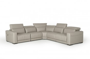 Sophisticated Italian Top Grain Leather Sectional Sofa