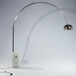 Castiglioni Arco Lamp with White or Black Marble