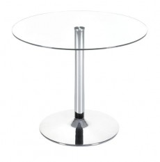 Galaxy Table with Chrome Steel Column Galaxy Table with Chrome Steel Column