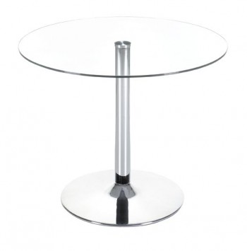 Galaxy Table with Chrome Steel Column Galaxy Table with Chrome Steel Column