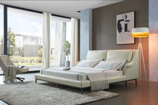 Stylish Leather Elite Platform Bed