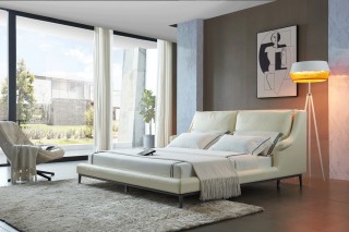 Stylish Leather Elite Platform Bed