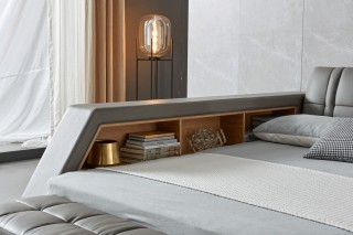 High-class Leather Elite Platform Bed