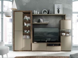 Elite Natural Wood Wall Unit and Entertainment Center