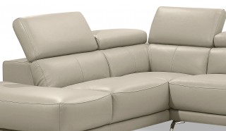 Advanced Adjustable Leather Sectional with Chaise