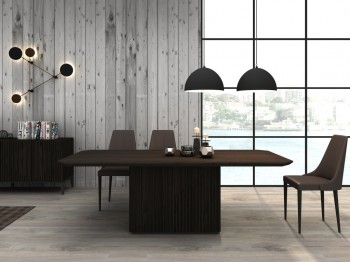 Contemporary Rectangular in Wood Modern Dining Table Sets