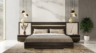 Retorno Contemporary Design Wooden Bedroom Set