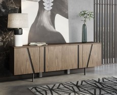 Modern Walnut Veneer Buffet for Living Room Modern Walnut Veneer Buffet for Living Room