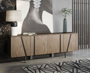 Modern Walnut Veneer Buffet for Living Room Modern Walnut Veneer Buffet for Living Room