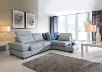 Graceful Leather Corner Sectional Sofa