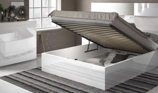 Made in Spain Wood High End Platform Bed with Extra Storage