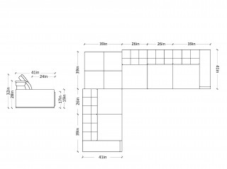 Luxury Corner Sectional L-shape Sofa