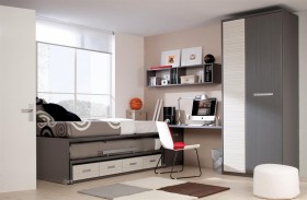 Baby Furniture with Twin Bed and Wardrobe