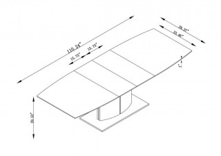 White Extendable Table with Self Storing Extension