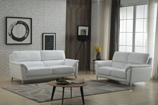 White Leather Sofa Set Albuquerque