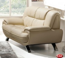 Stylish Living Room Loveseat with Decorative Stitching