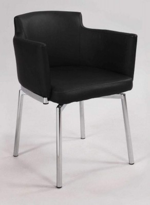 Black Grey White or Red Comfortable Swivel Dining Room Chairs