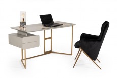 Modern Grey and Bronze Office Desk Modern Grey and Bronze Office Desk