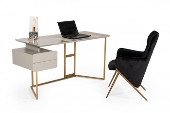 Modern Grey and Bronze Office Desk Modern Grey and Bronze Office Desk