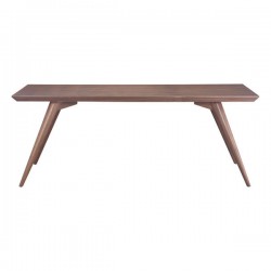 Contemporary Modern Sturdy Walnut Dining Room Table