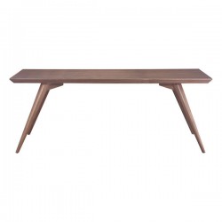 Contemporary Modern Sturdy Walnut Dining Room Table