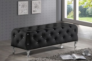 Refined Leather Modern Platform Bed