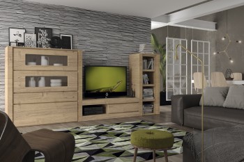 Elegant Montana Oak Natural Wood Wall Unit Elegant Montana Oak Natural Wood Wall Unit