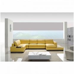 Adjustable Advanced Covered in Bonded Leather Sectional