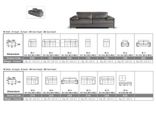 Contemporary Style Modern Top-Grain Italian Sectional