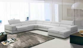 Elite Sectional Upholstered in Real Leather