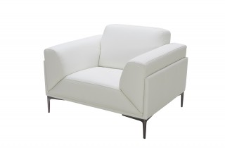 Manhattan Contemporary White Leather Sofa Set