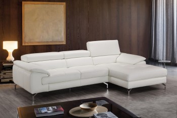 Advanced Adjustable Tufted Leather Sectional with Chaise