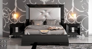 Stylish Leather Designer Bedroom with Extra Storage Cases