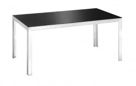 Roman Table with Brushed Steel Legs