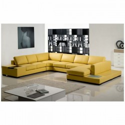 Adjustable Advanced Covered in Bonded Leather Sectional