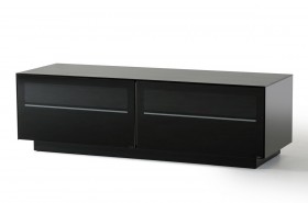 Contemporary Black Satin TV Stand