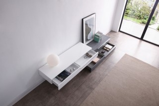 Zen TV Stand with Two Drawer for Media Storage