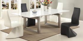White High Gloss Extendable Dining Table
