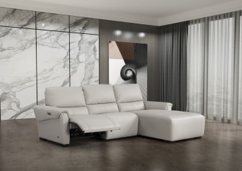Luxurious Leather Curved Corner Sofa