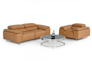 President Italian Made Leather Sofa Set