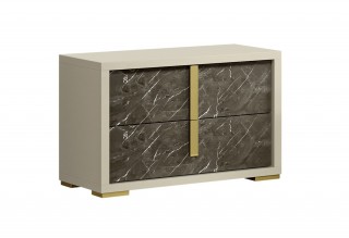 Made in Italy Wood High End Contemporary Furniture in Brown Lacquer