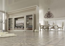 Luxury High Gloss White Entertainment Wall Unit with Glass Doors Luxury High Gloss White Entertainment Wall Unit with Glass Doors