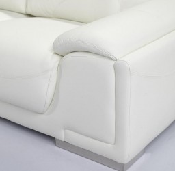 White Bonded Leather Sofa Set