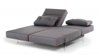 Grey Fabric Contemporary Convertible Sofa Bed