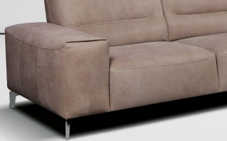 Small Studio Apartment Size Sectional with Optional Leather Chair