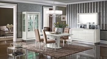 Contemporary Dining Set with Pedestal Base and Matching Back Chairs Contemporary Dining Set with Pedestal Base and Matching Back Chairs