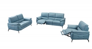 New York Contemporary Leather Living Room Set