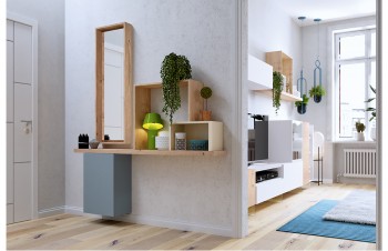 Ideal Natural Wood Hallway Unit