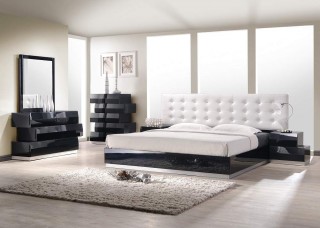 Exquisite Leather Modern Master Beds with Storage Cases