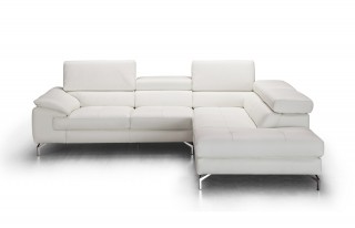 Unique Tufted Top-Grain Leather Sectional